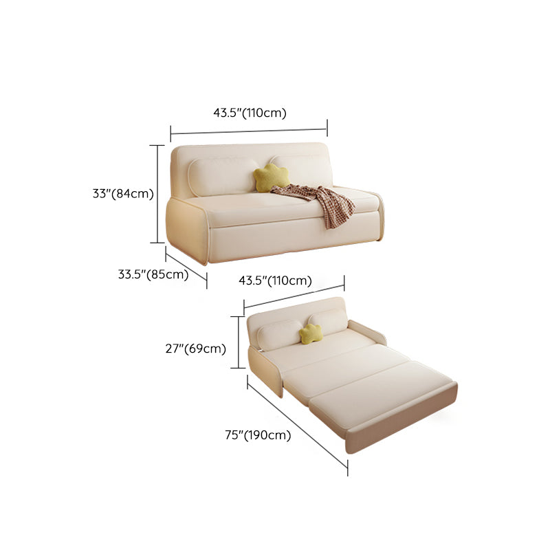 Scandinavian Foldable Futon Sleeper White Futon Sleeper Sofa Bed