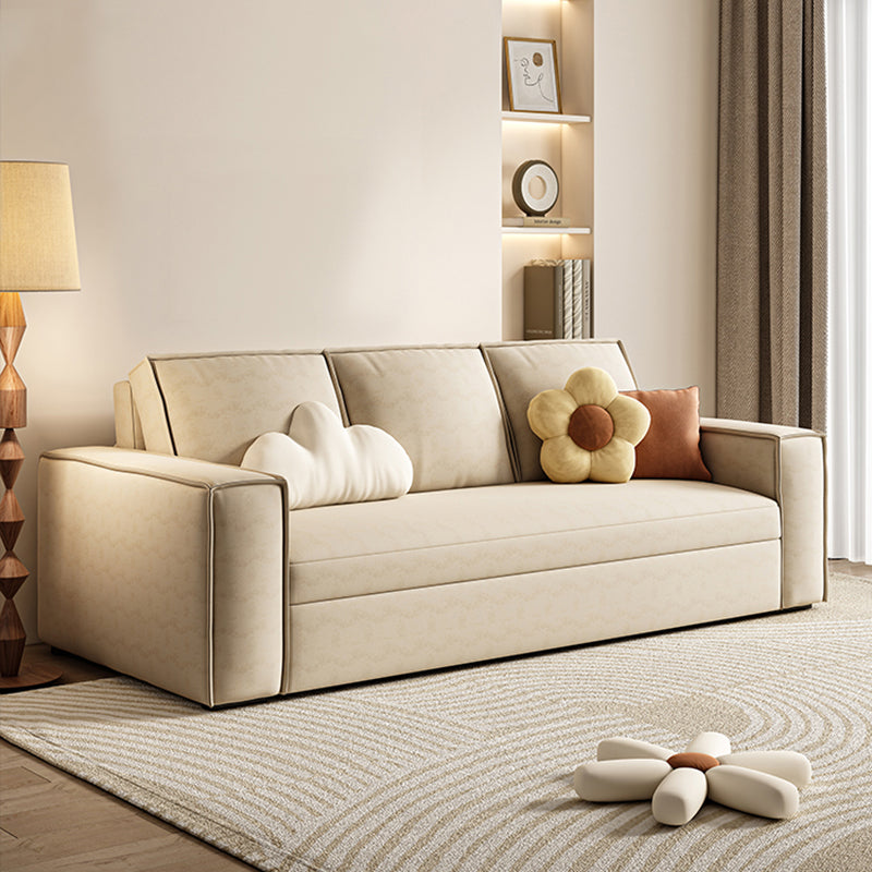 Contemporary Foldable Futon Sleeper White Futon and Mattress