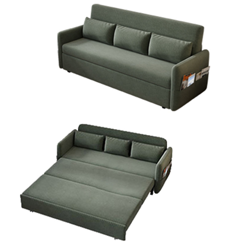 33" Wide Scandinavian Sleeper Sofa Futon Green Corduroy Sleeper Sofa