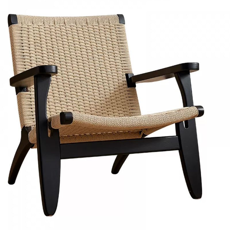 Scandinavian Wood Accent Armchair Solid Wood Frame Accent Armchair