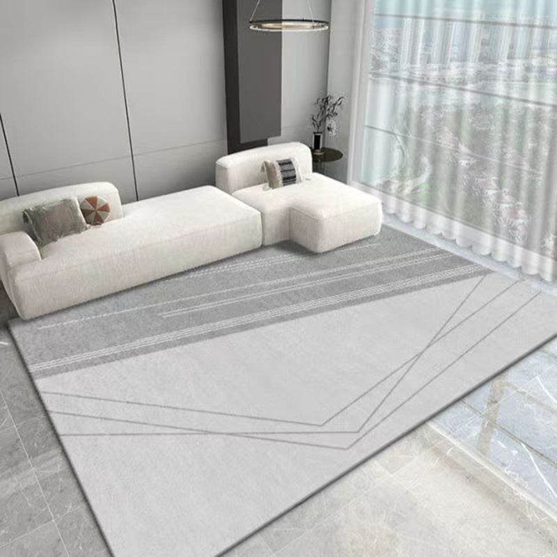 Light Orange Modern Rug Geometry Polyester Rug Washable Rug for Home Decor