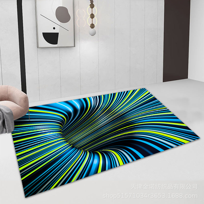 Modern Geometry Carpet Polyester Purple Carpet Washable Carpet for Drawing Room