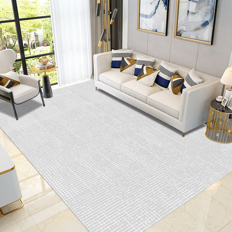 Beige Modern Rug Polyester Line Indoor Rug Tear Resistant Rug for Home Decor
