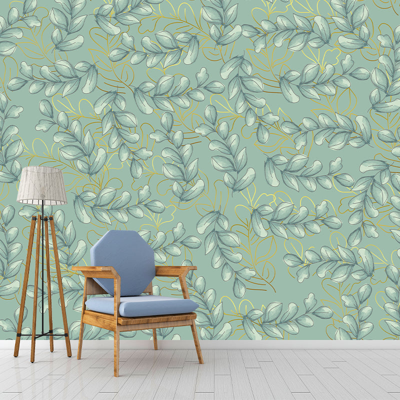 Plant Decoration Resistant Mural Wallpaper Sleeping Room Wall Mural