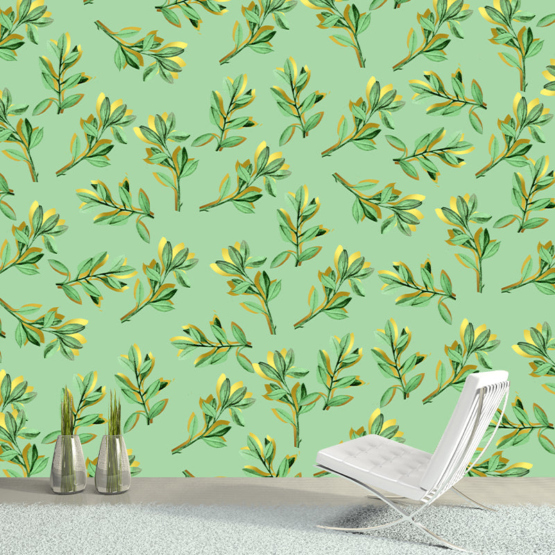 Plant Decoration Resistant Mural Wallpaper Sleeping Room Wall Mural