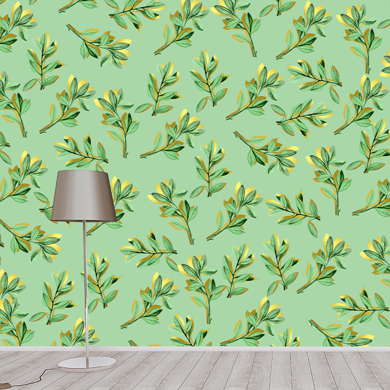 Plant Decoration Resistant Mural Wallpaper Sleeping Room Wall Mural