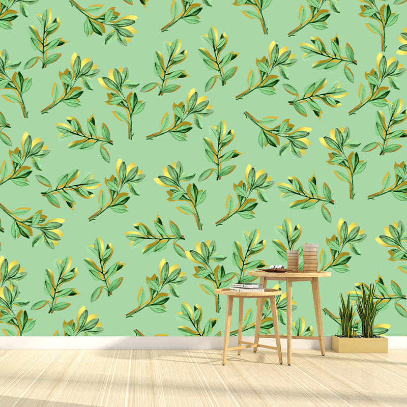 Plant Decoration Resistant Mural Wallpaper Sleeping Room Wall Mural