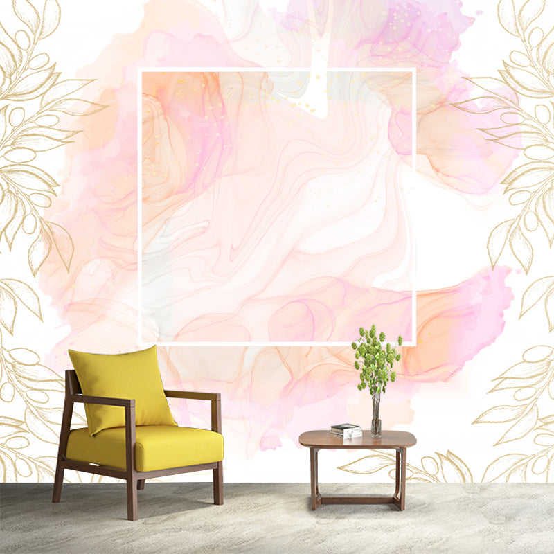 Illustration Stain Resistant Mural Plant Decorative Living Room Wall Mural