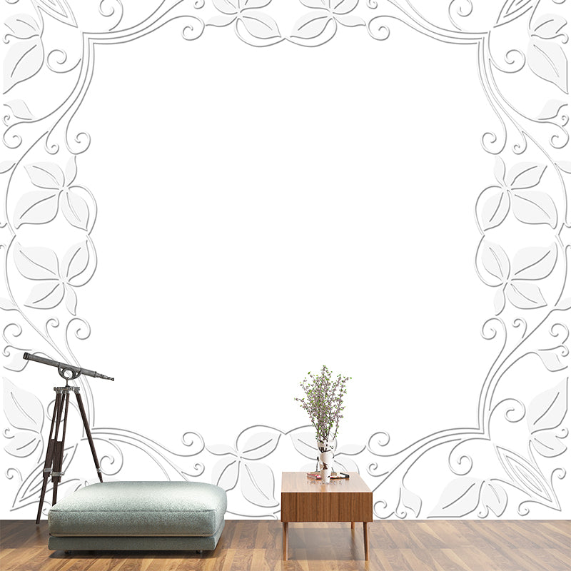 Illustration Stain Resistant Mural Plant Decorative Living Room Wall Mural