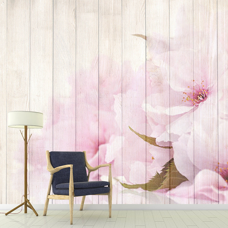 Stain Resistant Wood Grain Mural Wallpaper Illustration Indoor Wall Mural