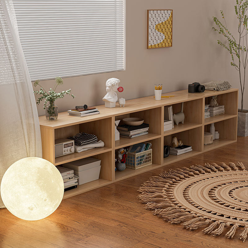 Engineered Wood Bookcase Standard Contemporary Closed Back Bookshelf