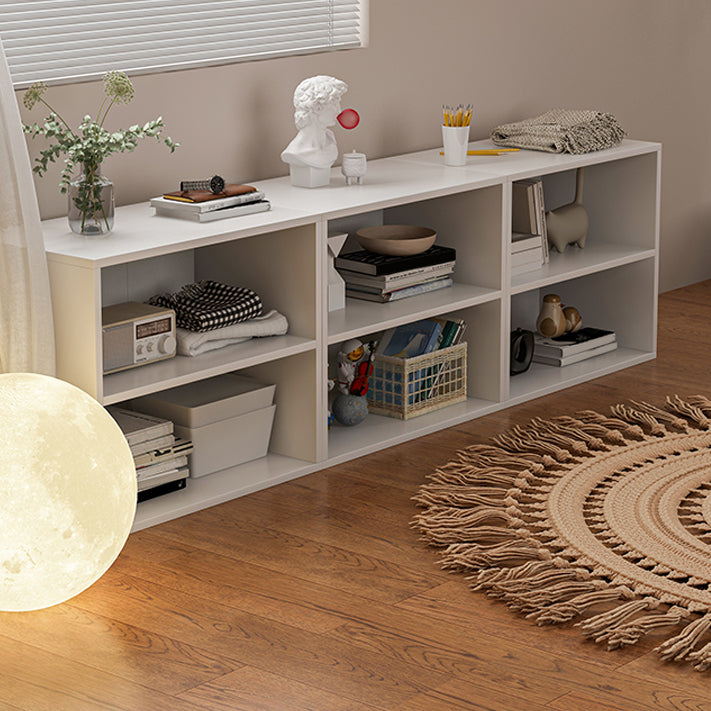 Engineered Wood Bookcase Standard Contemporary Closed Back Bookshelf