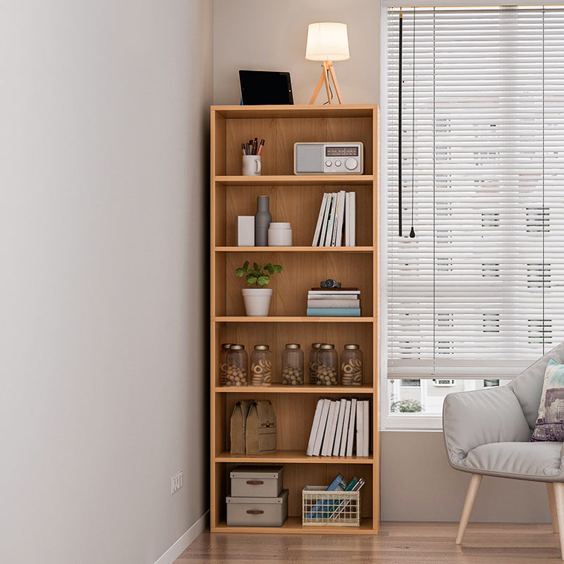 Engineered Wood Bookcase Standard Contemporary Closed Back Bookshelf