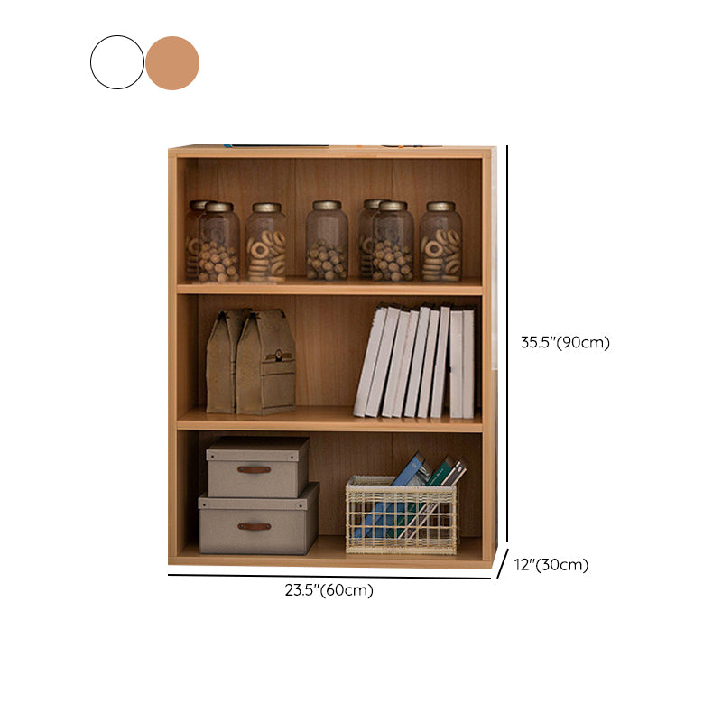 Engineered Wood Bookcase Standard Contemporary Closed Back Bookshelf