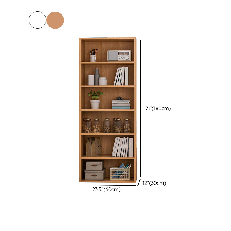 Engineered Wood Bookcase Standard Contemporary Closed Back Bookshelf