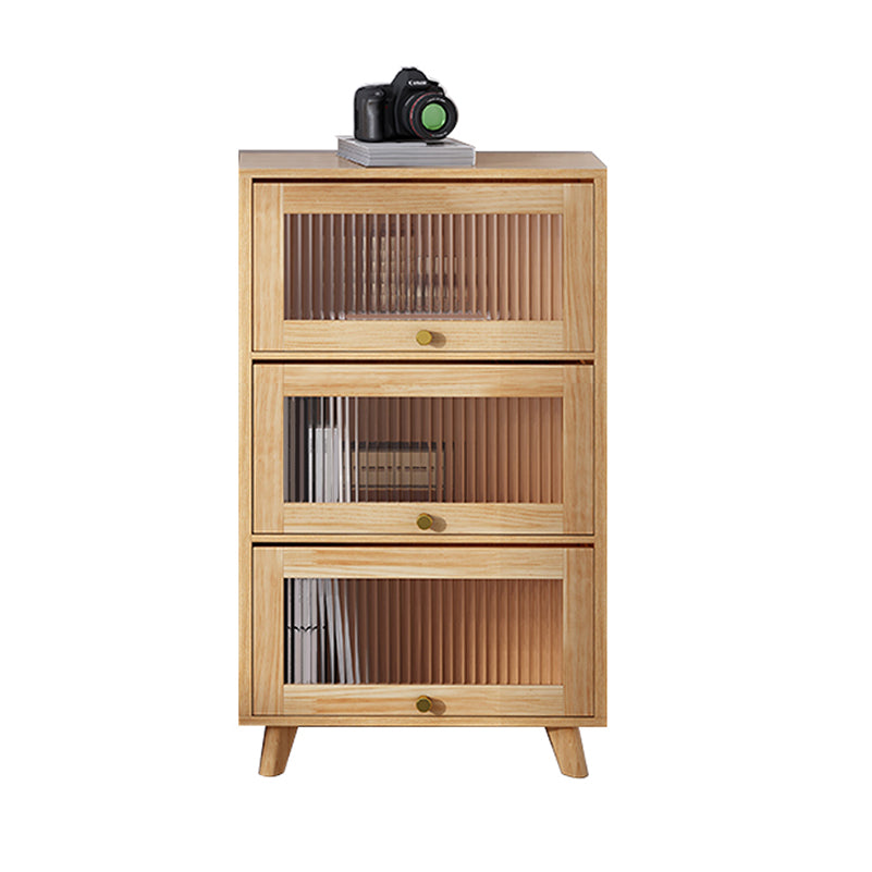 Contemporary Wood Closed Back Bookcase Standard Bookshelf with Shelves