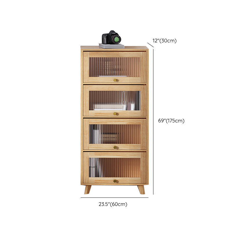 Contemporary Wood Closed Back Bookcase Standard Bookshelf with Shelves