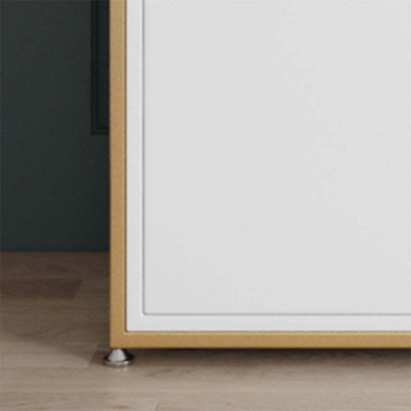 Glam Metal Shelf Bookcase Open Back Bookshelf for Study Room