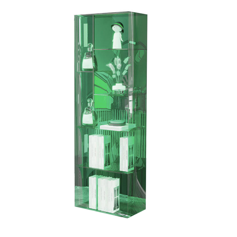 Modern Closed Back Standard Bookshelf Acrylic Bookcase with Shelves for Study Room