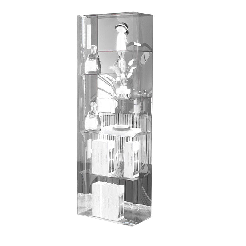 Modern Closed Back Standard Bookshelf Acrylic Bookcase with Shelves for Study Room