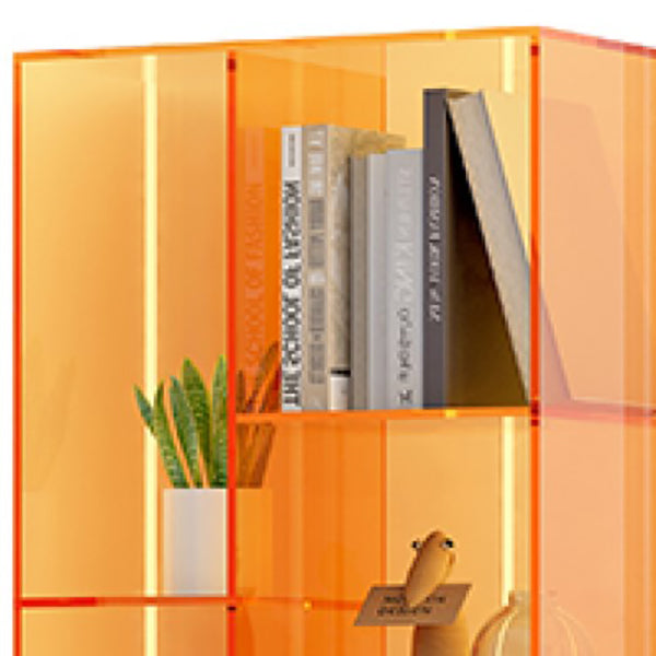 Modern Closed Back Standard Bookshelf Acrylic Bookcase with Shelves for Study Room