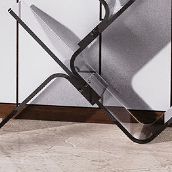 Modern Open Back Standard Bookshelf Acrylic Bookcase with Shelves for Study Room