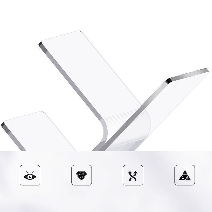 Modern Open Back Standard Bookshelf Acrylic Bookcase with Shelves for Study Room