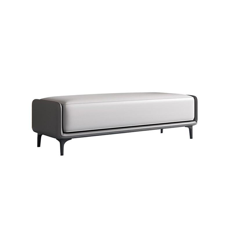 16 inch Width Modern Entryway Bench Cushioned Metal Entryway and Bedroom Bench