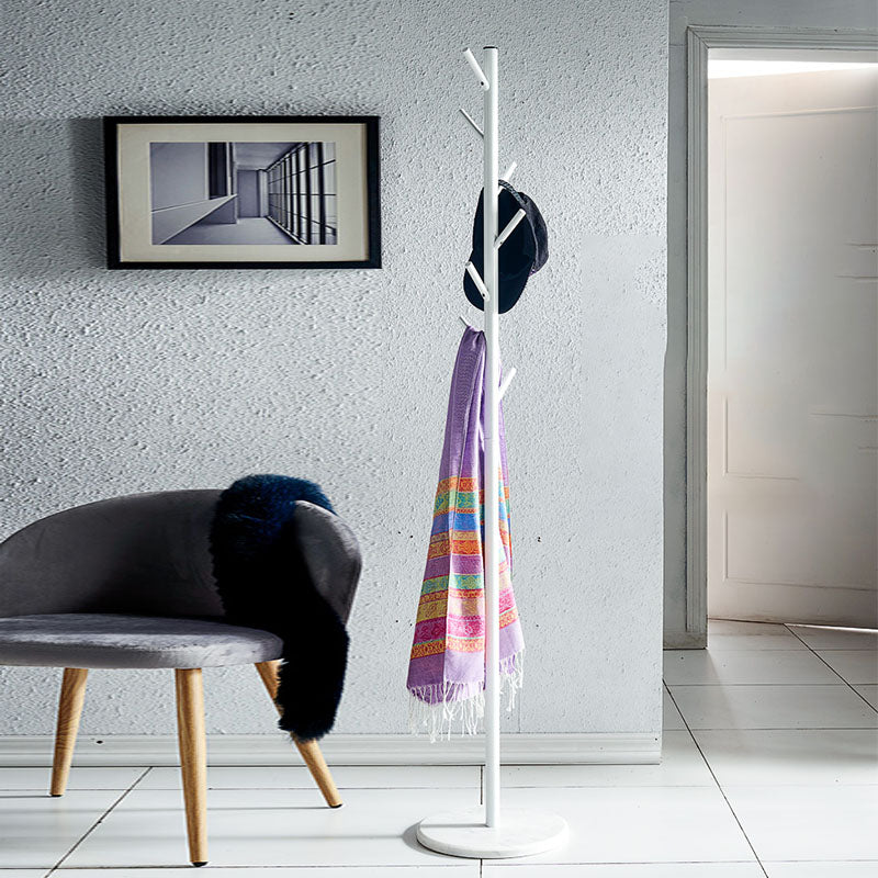 Contemporary Style Hall Tree Metal Coat Rack Free Standing Coat Hanger