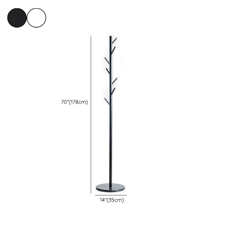 Contemporary Style Hall Tree Metal Coat Rack Free Standing Coat Hanger