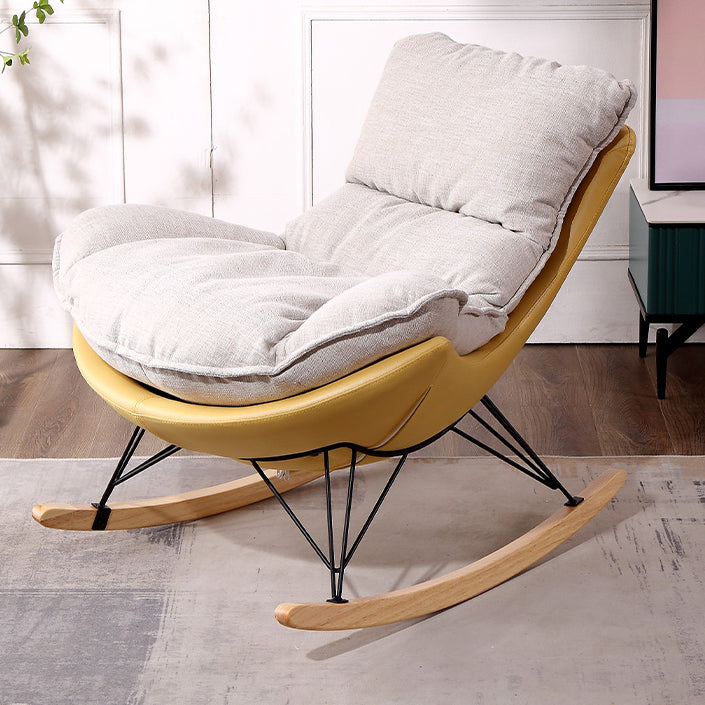 Leisure Chaise Upholstered Lazy Sofa Chair Modern Home Rocking Chair