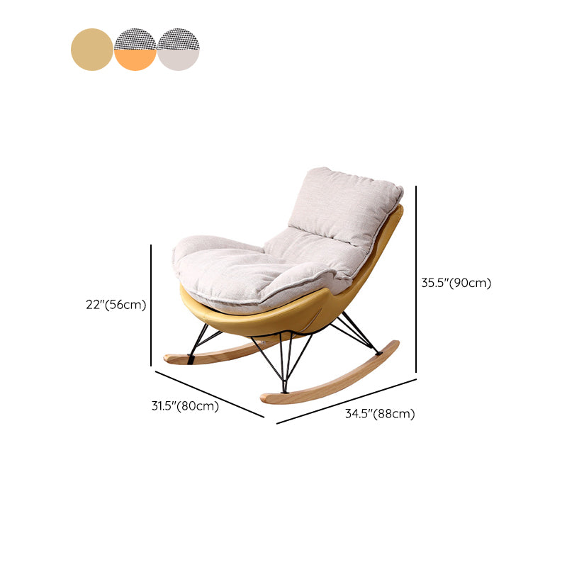 Leisure Chaise Upholstered Lazy Sofa Chair Modern Home Rocking Chair
