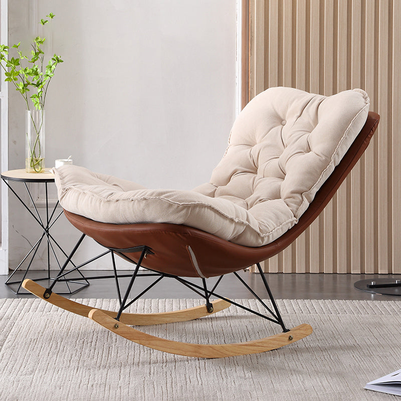 Nordic Light Luxury Chaise Rocking Chair Hotel Leisure Upholstered Lazy Sofa Chair