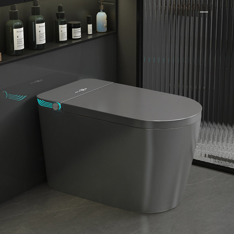 Modern Floor Mounted Flush Toilet Siphon Jet Urine Toilet with Heated Seat for Washroom