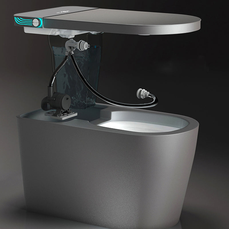 Modern Floor Mounted Flush Toilet Siphon Jet Urine Toilet with Heated Seat for Washroom