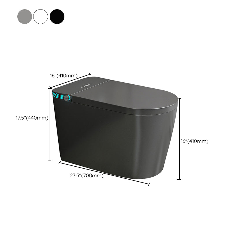 Modern Floor Mounted Flush Toilet Siphon Jet Urine Toilet with Heated Seat for Washroom