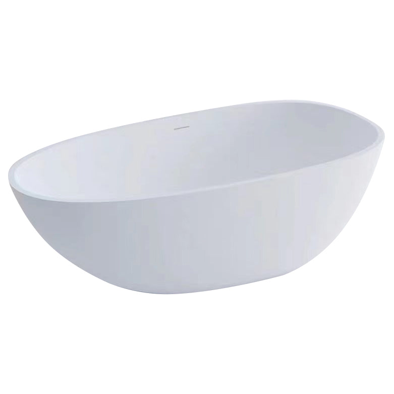 Freestanding Soaking Bath Antique Finish Oval Modern Bathtub (Faucet not Included)