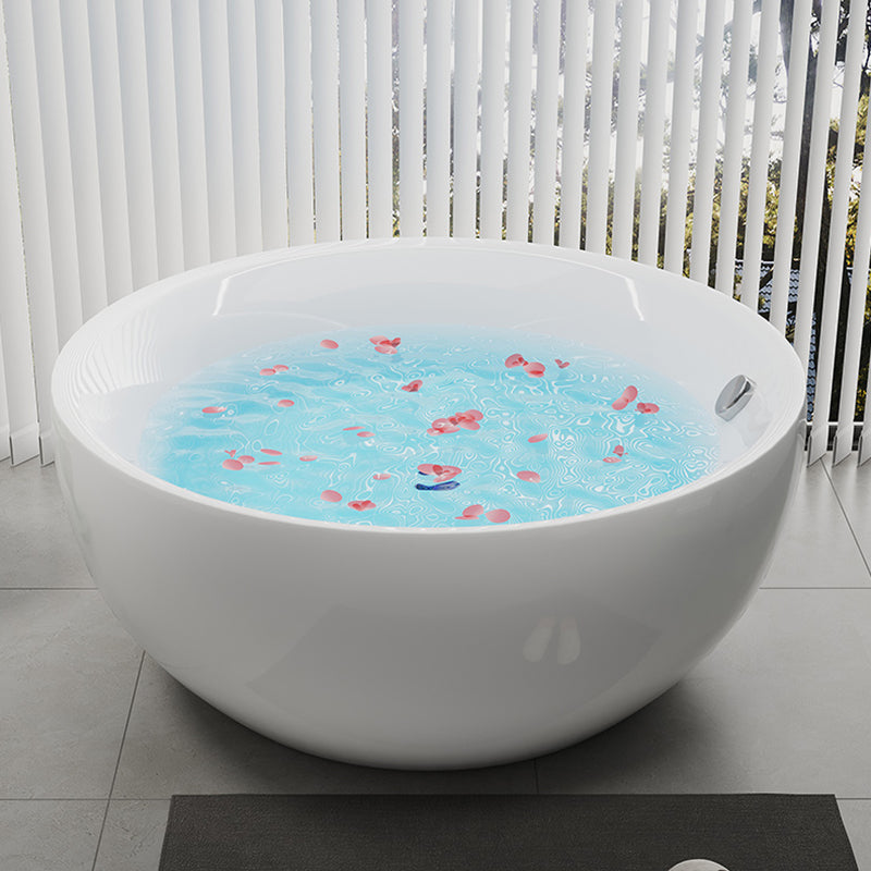 Antique Finish Round Soaking Bath Stand Alone Modern Bath Tub