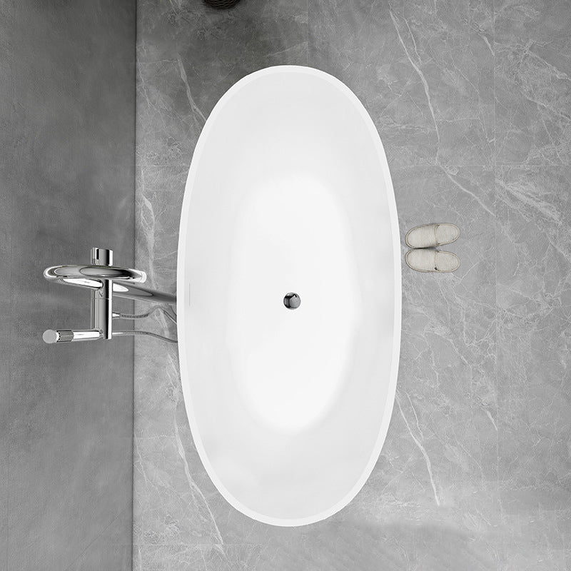 Antique Finish Oval Bathtub Freestanding Soaking Modern Bath Tub