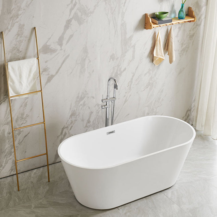 Modern Oval Freestanding Bathtub Antique Finish Soaking Bath Tub