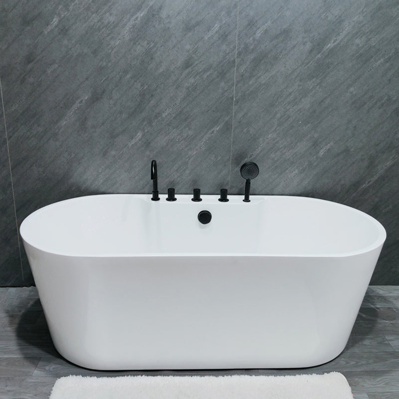 Modern Oval Freestanding Bathtub Antique Finish Soaking Bath Tub