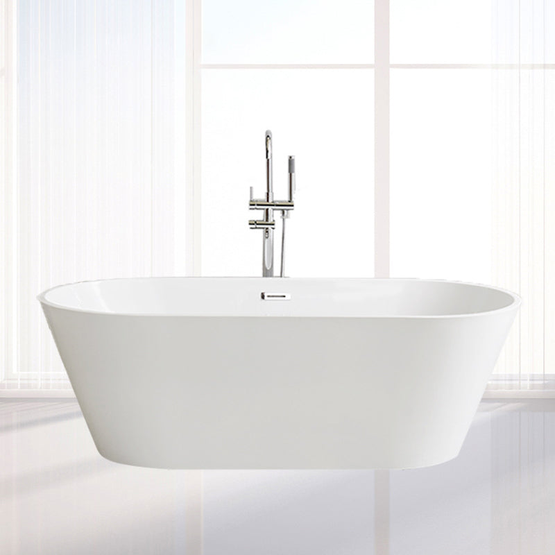 Modern Oval Freestanding Bathtub Antique Finish Soaking Bath Tub