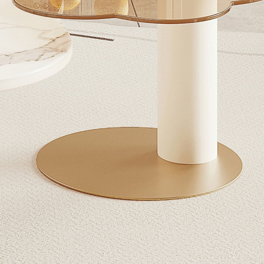 Pedestal Coffee Table Slate Geometric Coffee Coffee or End Table