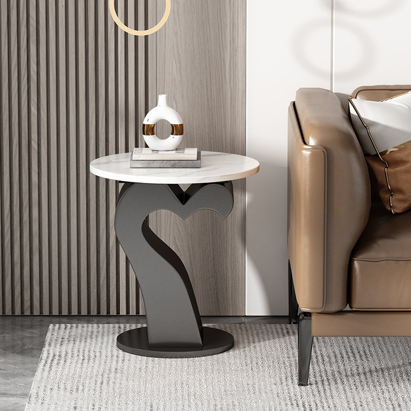 Abstract Coffee Table Set Contemporary Stone Top Cocktail Table