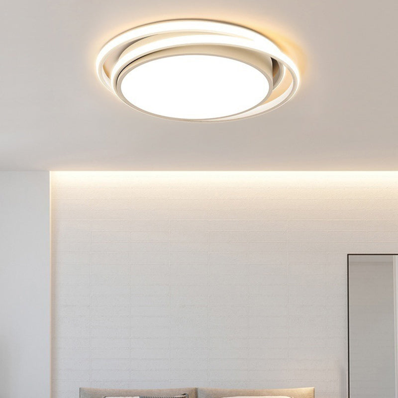 Modernism Single White Flush Mount Lighting Unique Ceiling Light for Bedroom