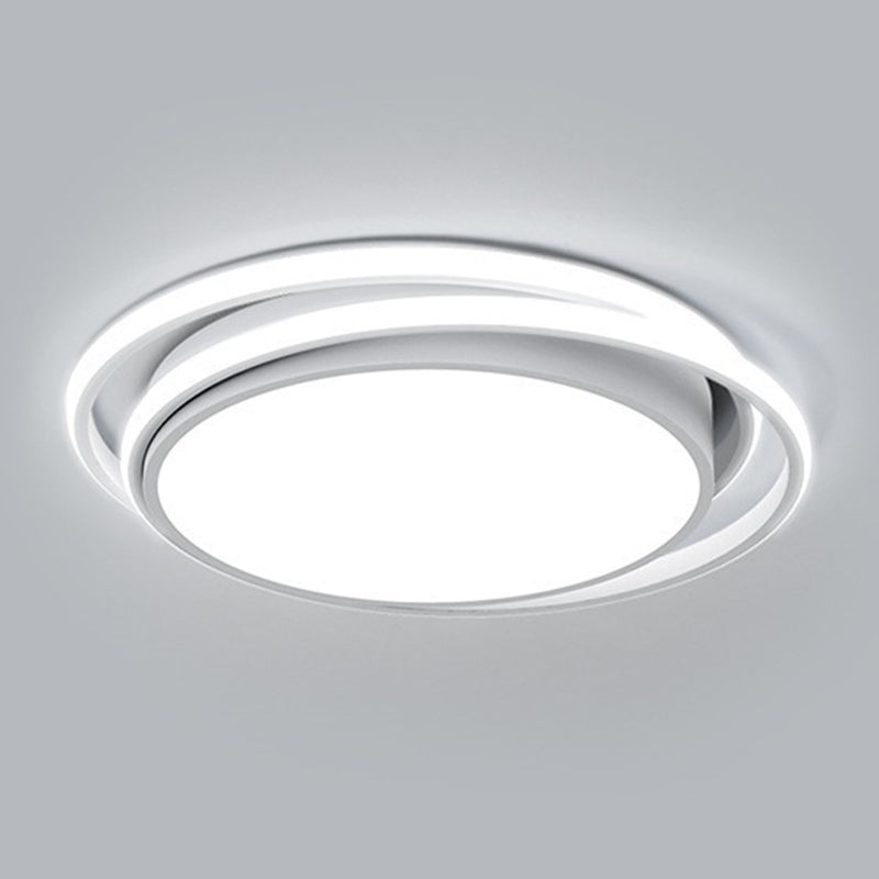 Modernism Single White Flush Mount Lighting Unique Ceiling Light for Bedroom