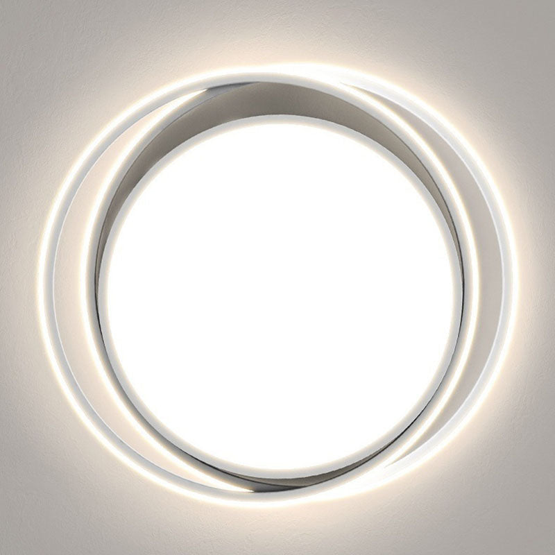 Modernism Single White Flush Mount Lighting Unique Ceiling Light for Bedroom