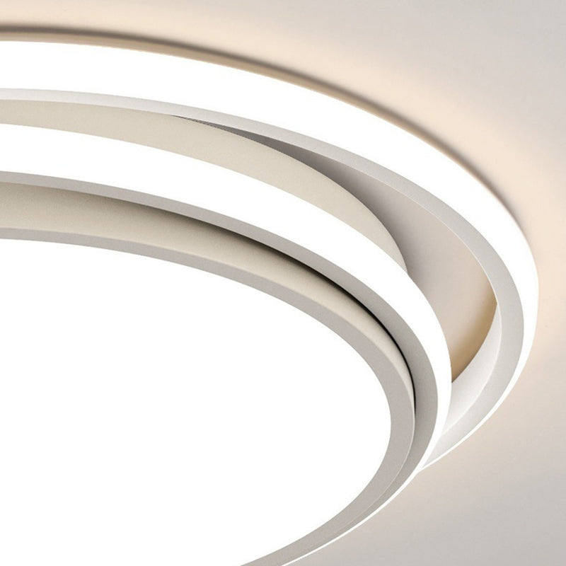 Modernism Single White Flush Mount Lighting Unique Ceiling Light for Bedroom