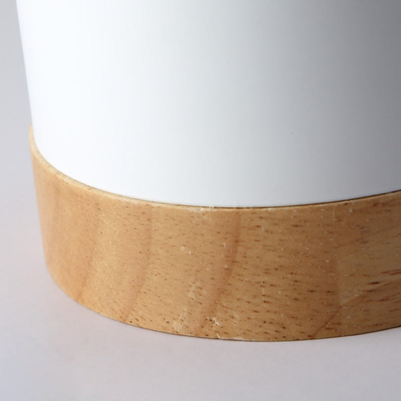 Cylinder LED Flush Wood & Acrylic Contemporary Ceiling Flush