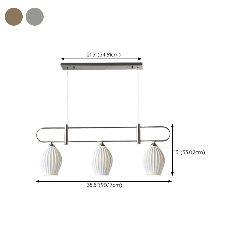 Ceramic Geometric Island Lighting Modern Pendant Light for Dining Room
